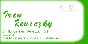 iren reviczky business card